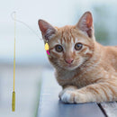 6pcs/set Retractable Cat Stick Kitten Interactive Toys w/Replacement Head