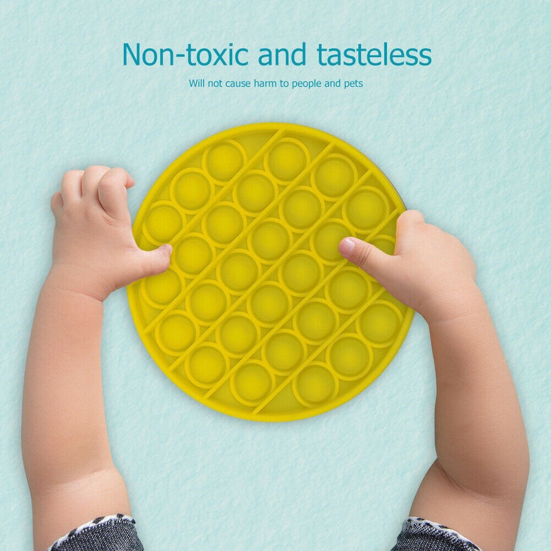 Push Bubble Fidget Sensory Toys Relief Stress Soft Squeeze Toys (Yellow)