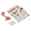24PCS Countdown Bag Hanging Candy Gift Sacks Pouch Clips Stickers Rope ChriSEAU