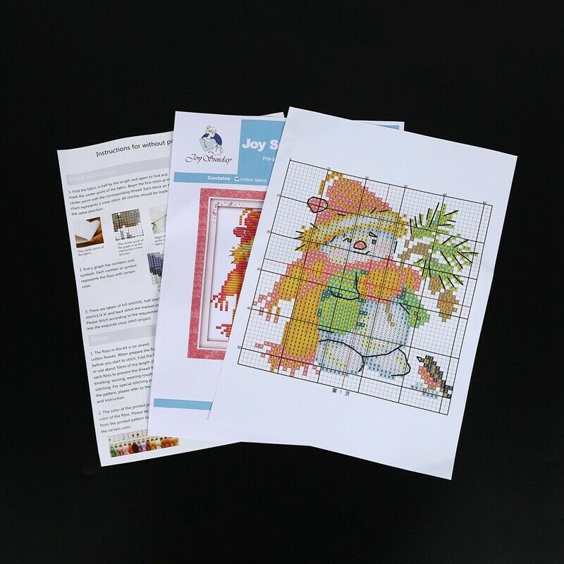 1 set Printed Christmas snowman 11 CT DIY needle and thread Cross Stitch we