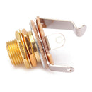 Set 10PCS 6.35mm 1/4" Mono Jacks Electric Guitar Spare Plug Sockets Golden