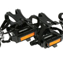 Bike Pedals with Clips and Straps for Outdoor Cycling and Indoor Stationary