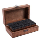 Rubber Stamp Alphabet Number Symbol Wooden Box Set Print Style Wood Letter
