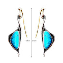 Creative Swan Turquoise Dangle Earrings Ethnic Style Women Ear Hook Jewelry