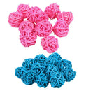 24 Pcs 3Cm Rattan Wicker Ball for Garden, Wedding, Party Decoration, 12 Pcs D5X1
