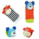 Cartoon Baby Toys 0-12 Months Sock Soft Animal Rattles Children Infant I7X7 L0O0