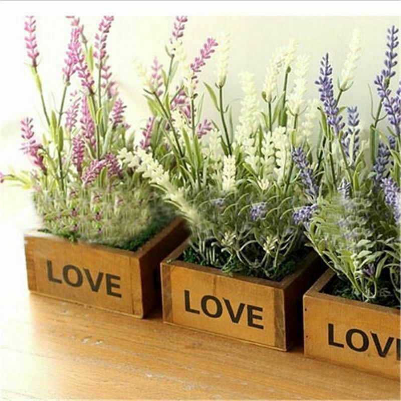 Square Wooden Succulent Plant Flower Bed Pot Box Garden Planter Home Storag