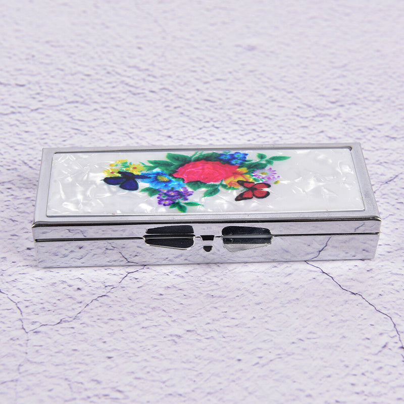 Metal Travel Pill Box Medicine Organizer Container Jewellery Storage Holder Bj