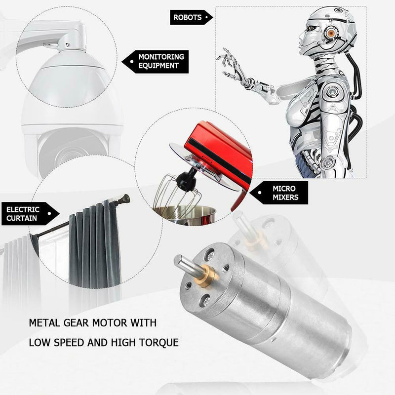 25GA370 Metal Low Speed High Torque Gear Motor DC Gear Reduction (100RPM)