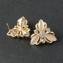 Opal Flower Hollow Out Necklace Earrings Jewelry Sets For Wedding Party YA BX
