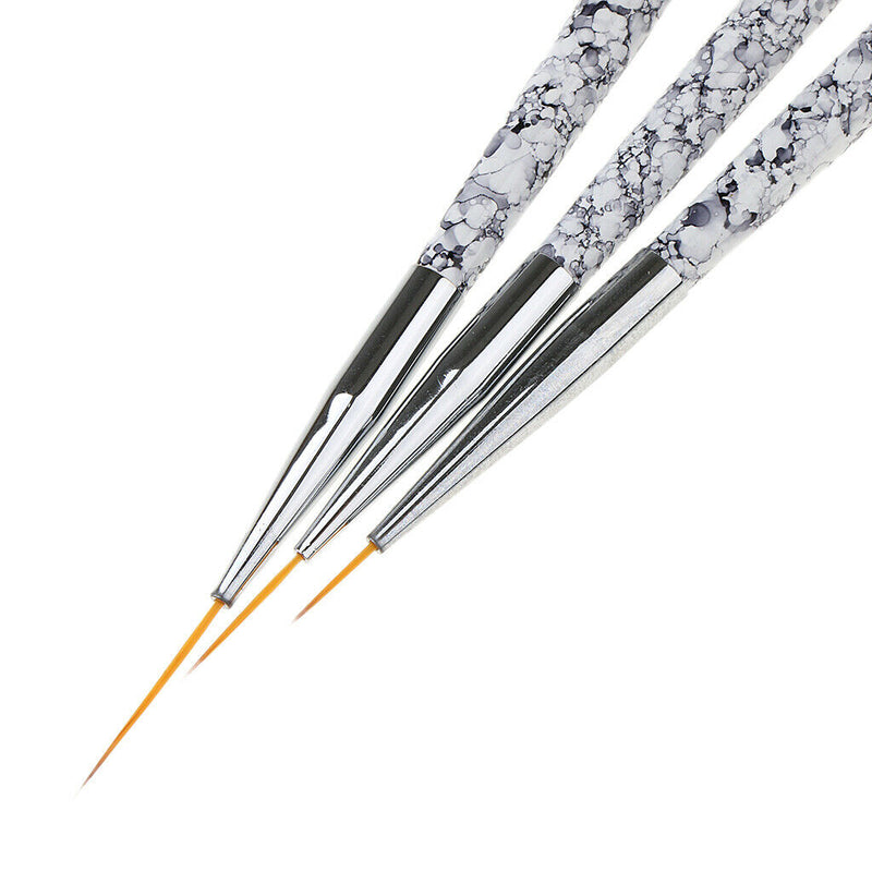 3 Sizes Nail Art Painting Brush Durable UV Gel Painting Liner Pen Nylon Hair