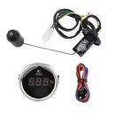 Black 52mm Marine Boat Digital Display Fuel Level Meter + Fuel Tank Sensor