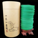 120pcs Natural Green Tea Incense Home Fragrance Spiral Coils Air Refreshing