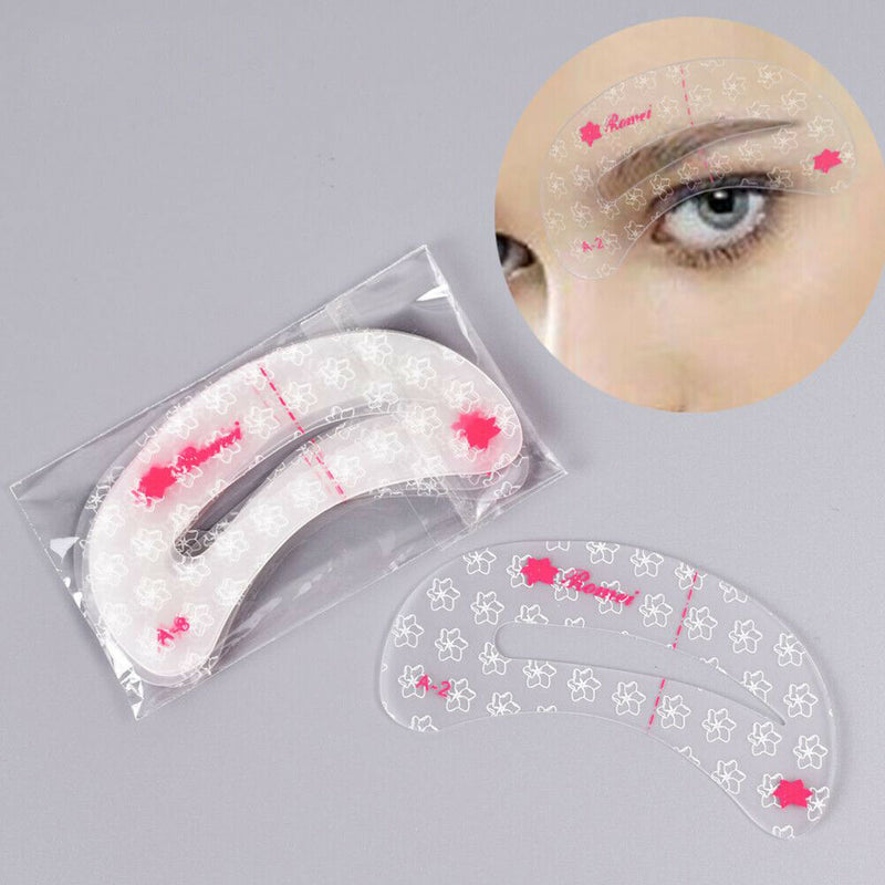 9pcs Reusable Eyebrow Stencil Tool Makeup Drawing Guide Thrush Card A