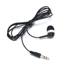 Earphone Universal 3.5mm Single Side Earphone Black Wire Headset For Smart Phone