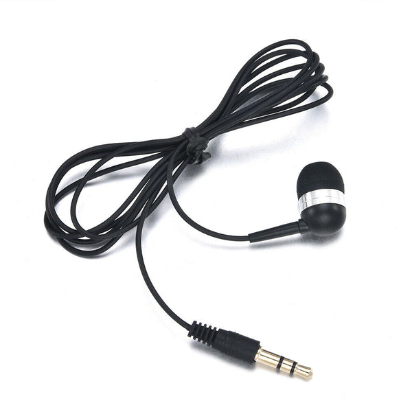 Earphone Universal 3.5mm Single Side Earphone Black Wire Headset For Smart Phone