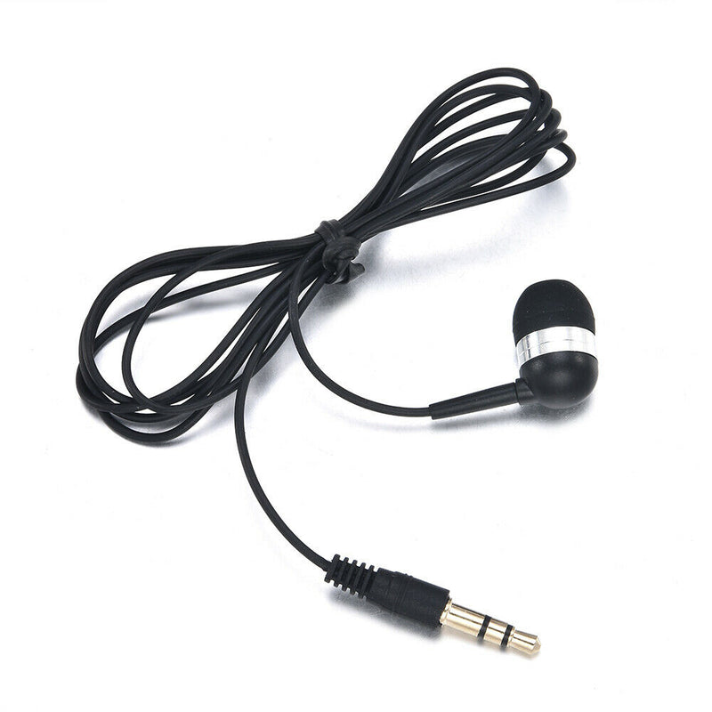Earphone Universal 3.5mm Single Side Earphone Black Wire Headset For Smart Phone