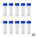 20pcs 5ml Graduated Cryovial Cup Specimen Sterile Container with Screw Cap