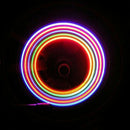 2 Pcs Cycling Bicycle Wheel Tire Valves Cap Spoke Neon 5 LED Lights Lamp Deluxe