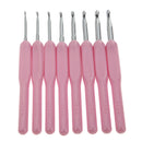 8PCS Practical 2.5-6.0MM Soft Handle Aluminum Crochet Hooks Knitting Tool