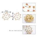 Korean Flower Crystal Stud Earrings Women Charming Ear Jewelry Accessories A