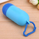 Pet Dog Garbage Clean up Bags Holder Dispenser + Poop Bags Set(Blue)