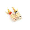 2Pcs 4MM Brass Speaker Amplifier Terminal Binding Post Connector Red and BlackJR