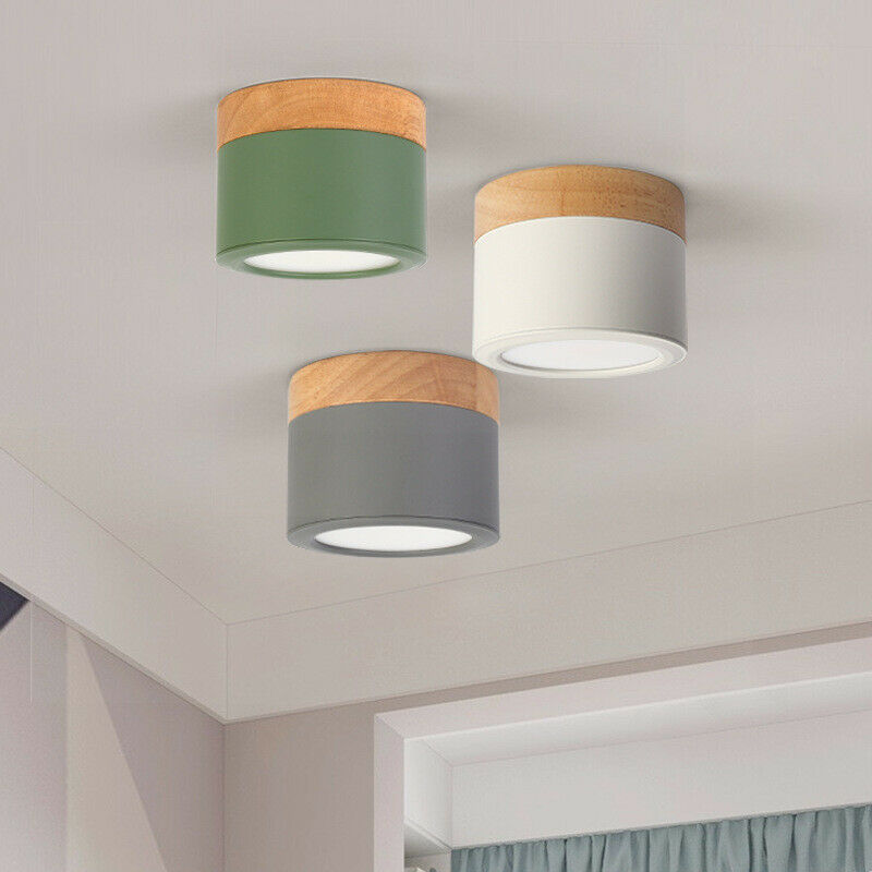 Led Ceiling Spot Light For Ceiling Lamps Lighting Fixtures Led 5W Wood Down Q9Y2