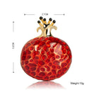 Fruit Shape Red Pomegranate Brooch Cute Gift Accessories Suit Lapel Pin Men