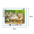 5D DIY Full Drill Diamond Painting Lovely Cats Cross Stitch Embroidery Kits