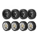 4pcs 64mm 9047-6087 Rubber On-road Tyre Tire Wheel Rim For 1/10 RC Car Parts