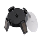Solar Powered 360 Degree Jewelry Rotating Display Stand Turn Table LED Ligh