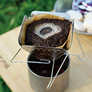 Outdoor Camping Folding Portable Coffee Drip Rack Stainless Steel Coffee Ma