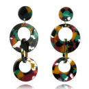 Acrylic Circular Earrings Long Drop Dangle Earrings Pendant Earrings JewelryXP