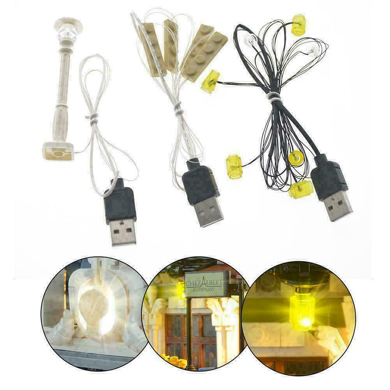 LED Light Up Kit For Assembled 10243 Restaurant House Expert U7F7 Stre P3Y5 A9A8