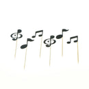 6pcs musical note cupcake toppers birthday cake topper music party decoration 3C