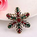 1X Elegant Diamond Snowflake Brooch Christmas Wedding Bridal Pin Rhinestone R1T8