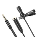 Portable Lavalier Microphone 3.5mm Jack Lapel Mic for Interview Recording
