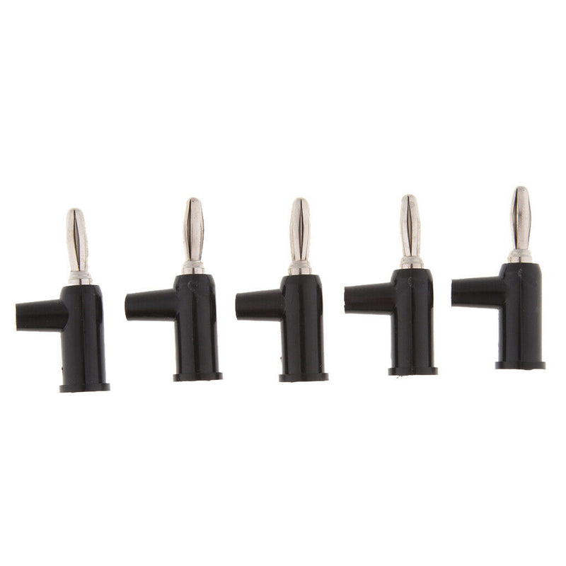 10 Pieces 4mm Wire Audio Speaker Cable Banana Plug Connectors, Red+ Black