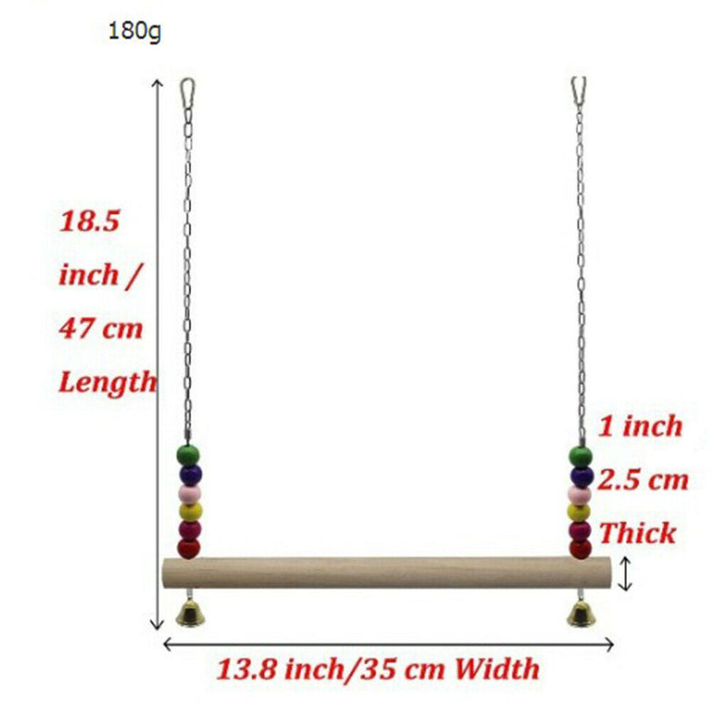 Chicken Swing Birds Chew Toys Wooden Stand Perch for Hens Handmade Bird Swing