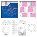 6pcs/set Quilting Template Ruler Acrylic Sewing Machine Tool For Patchwork