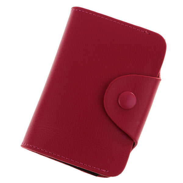 Card Holder Bank Credit Card ID Card Holder Case Bag Wallet rose red