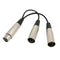1pc Dual 2 XLR Male to 3 Pin Female Cable Cord Jack Mic Y Splitter Adaptor