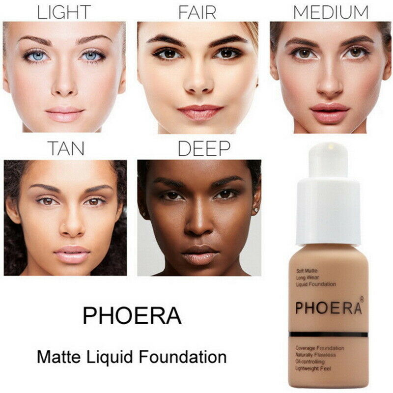 Phoera Soft Matte Long Wear Foundation Liquid Face Makeup Coverage Foundati Y5Q7