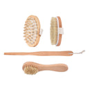 Dry Brushing Body Brush Kit 4pcs Bathroom Shower Body Cleaning Brush for