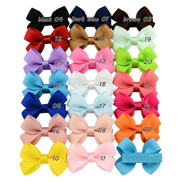 20 PCS Baby Big Hair Bows Boutique Girls Alligator Clip Grosgrain Ribbon LJAU