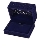 Hollow Engagement Wedding Jewelry Box Holder Display Gift Pendants Box Blue