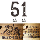 2x Iron Metal Door Number Sign Plaque Apartment Street Address Plaque 1 5