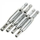 4pcs Self Centering Hinge Drill Bits Set,1/4inch Hex Shank, screw sizes 5/6