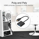 HDMI to VGA Adapter for PC Monitor Projector HDTV Male to Female 1080P Full HD